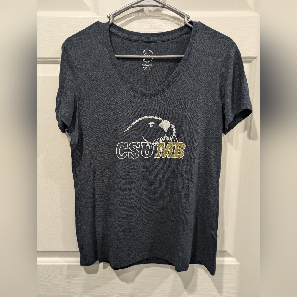 CSUMB Navy Blue V-neck T-shirt